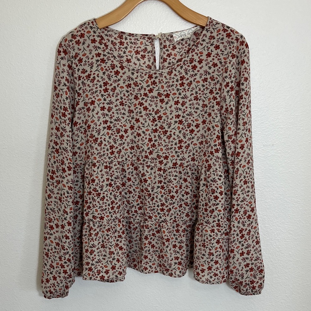 Hippie Rose Floral Long Sleeve Top